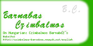 barnabas czimbalmos business card